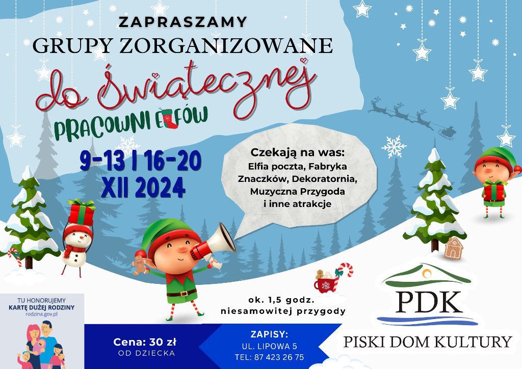 Zapraszamy do Świątecznej Pracowni Elfów 