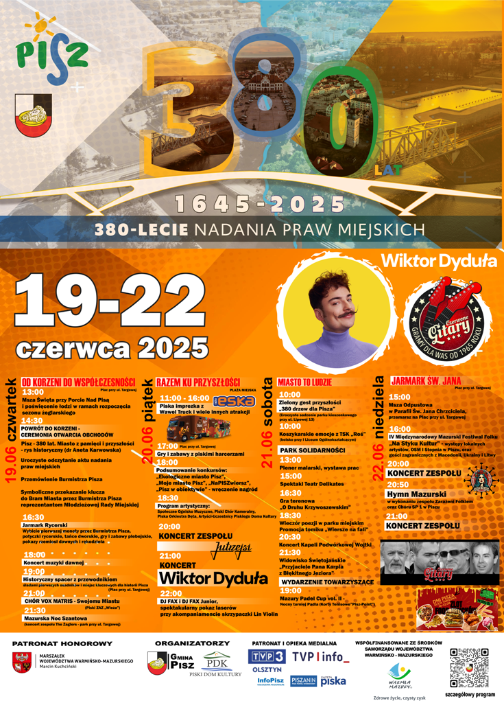 380 - lecie nadania praw miejskich Piszowi 